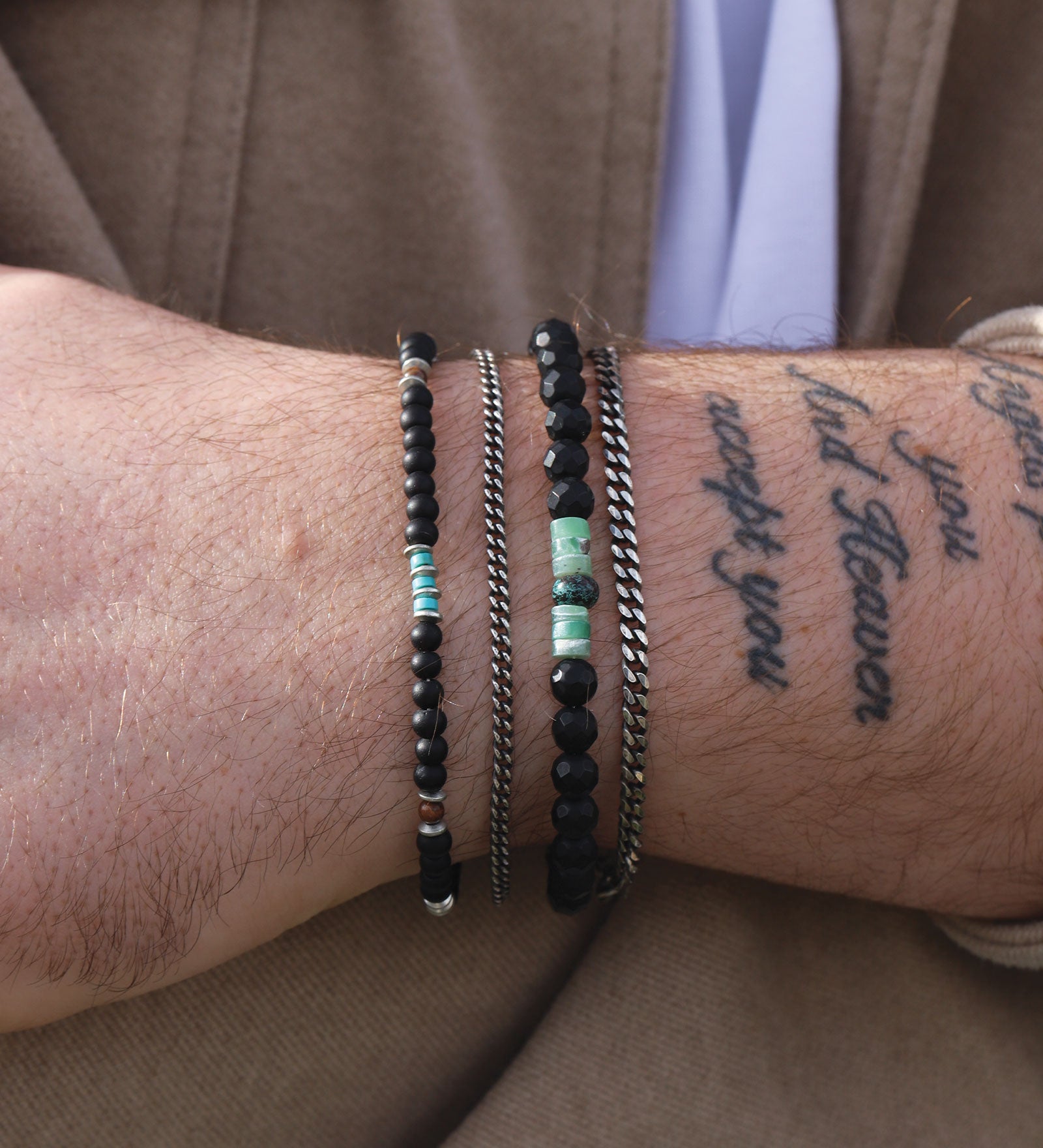 Curb Chain Bracelet | 2.8mm Oxidized Sterling Silver