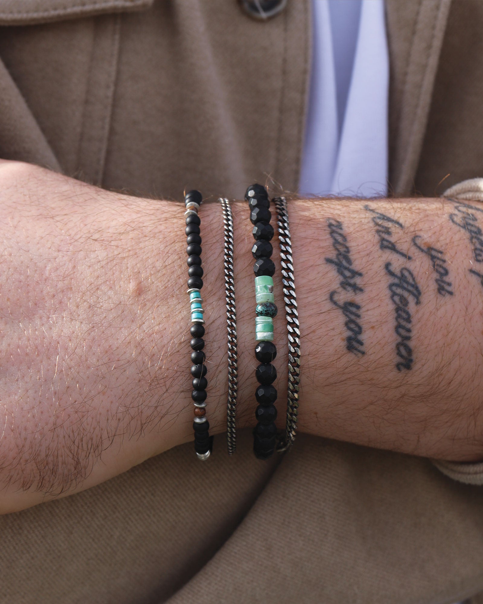 Curb Chain Bracelet | 2.8mm Oxidized Sterling Silver