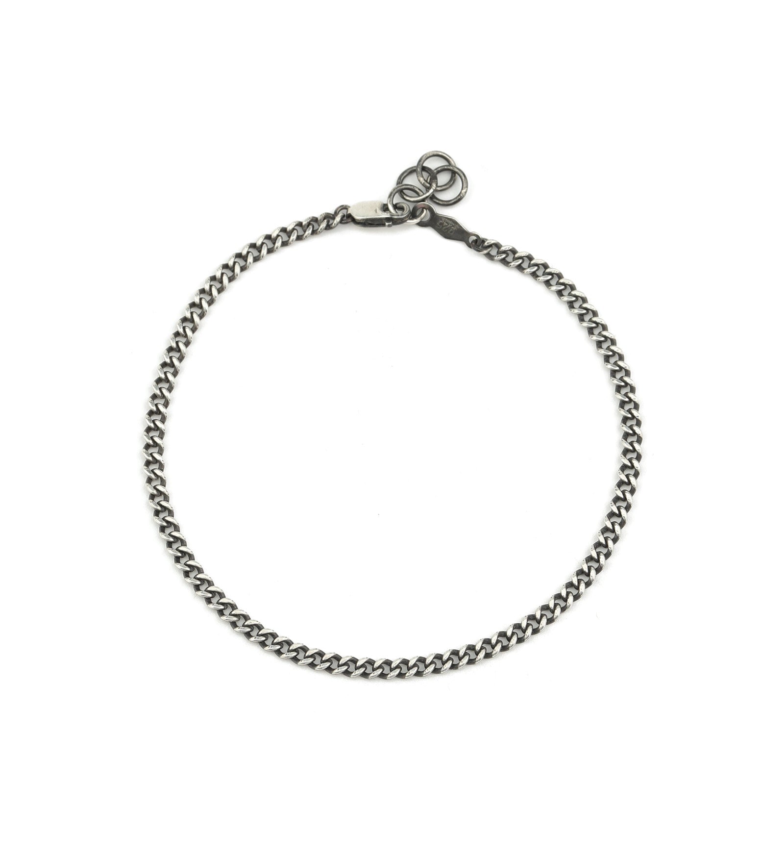 Curb Chain Bracelet | 2.8mm Oxidized Sterling Silver