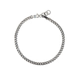 Diamond Cut Curb Chain Bracelet | 3.5mm Oxidized Sterling Silver