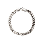 Finley & Wilder-Curb Chain Bracelet | 9.4mm-Bracelets-Oxidized Sterling Silver-Blue Ruby Jewellery-Vancouver Canada