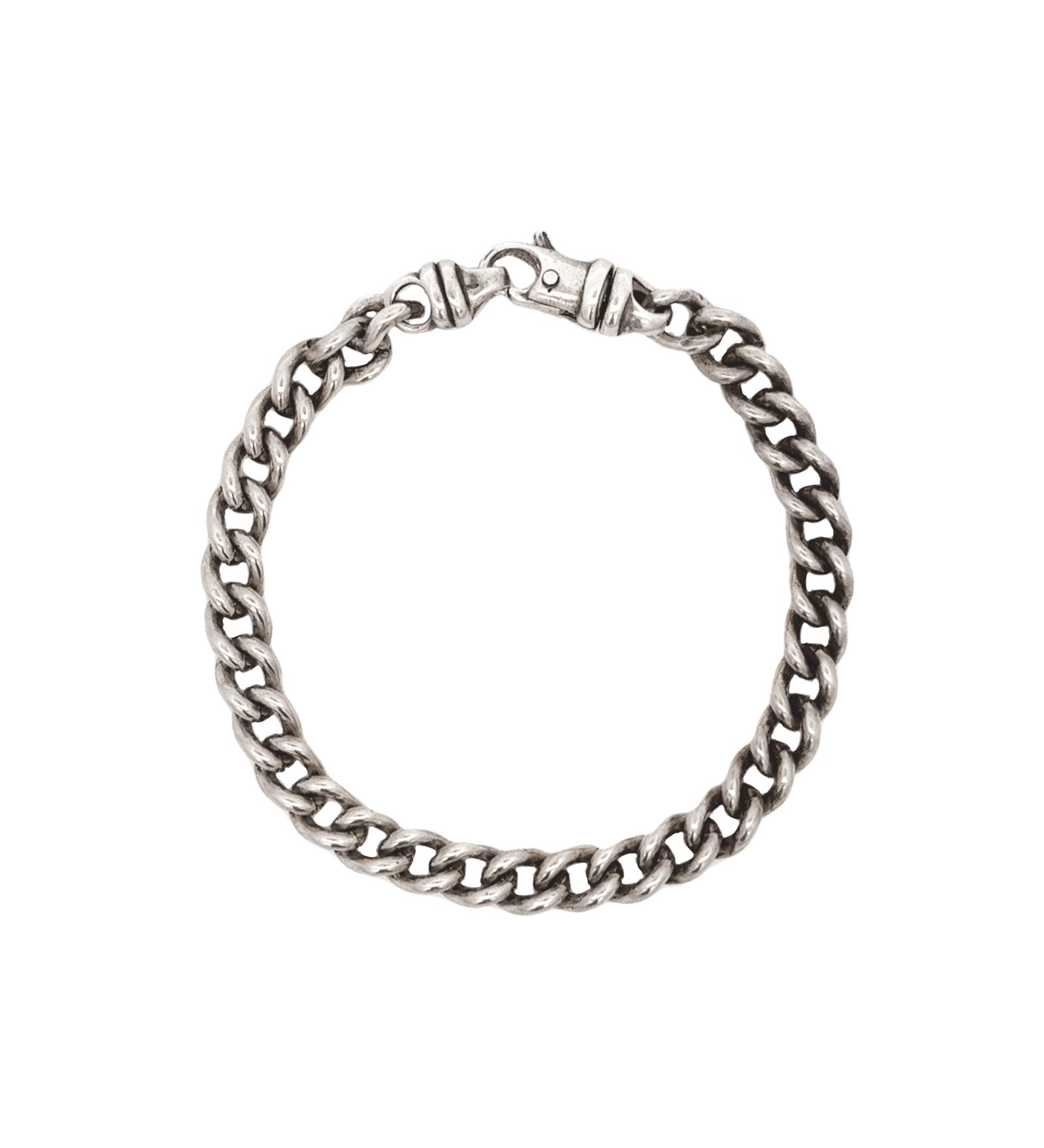 Finley & Wilder-Curb Chain Bracelet | 9.4mm-Bracelets-Oxidized Sterling Silver-Blue Ruby Jewellery-Vancouver Canada