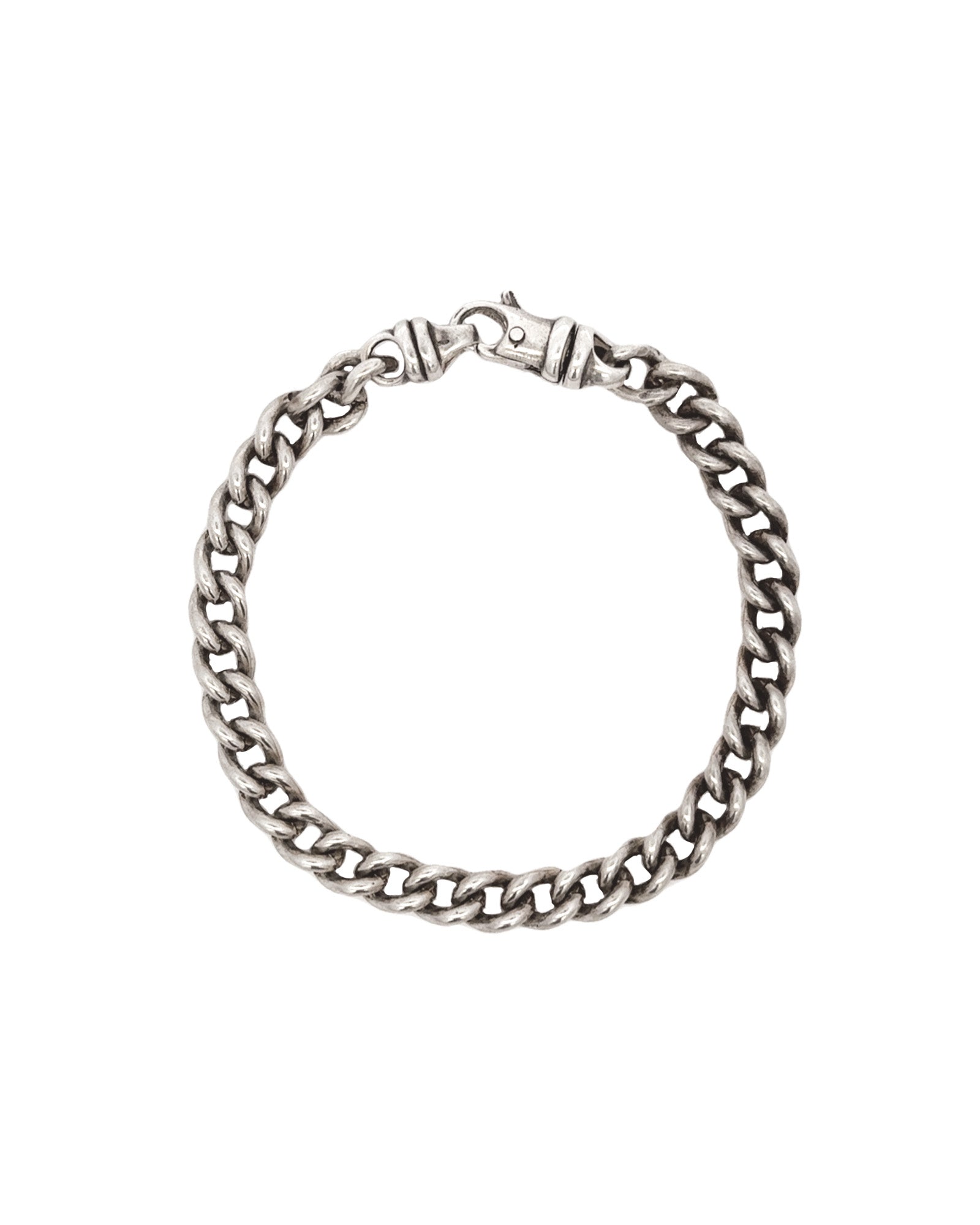 Finley & Wilder-Curb Chain Bracelet | 9.4mm-Bracelets-Oxidized Sterling Silver-Blue Ruby Jewellery-Vancouver Canada