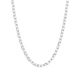 Rectangle Link Chain Necklace | 3.5mm Sterling Silver / 18" - 20"