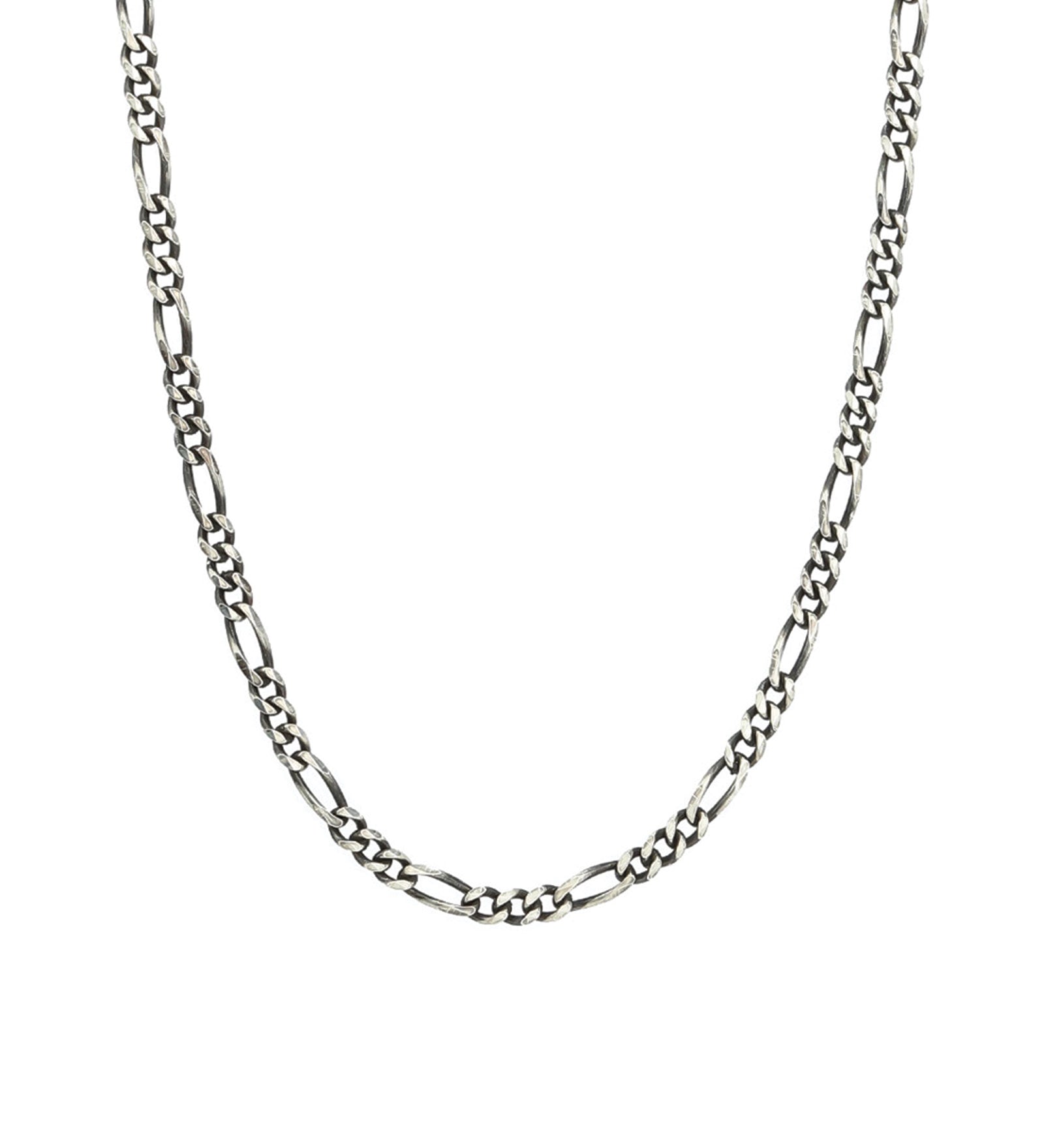 Figaro Chain Necklace | 3.3mm Oxidized Sterling Silver / 18" - 20"