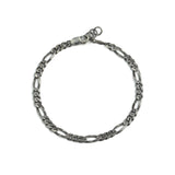 Figaro Chain Bracelet | 4.3mm Oxidized Sterling Silver