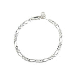 Figaro Chain Bracelet | 4.3mm Sterling Silver