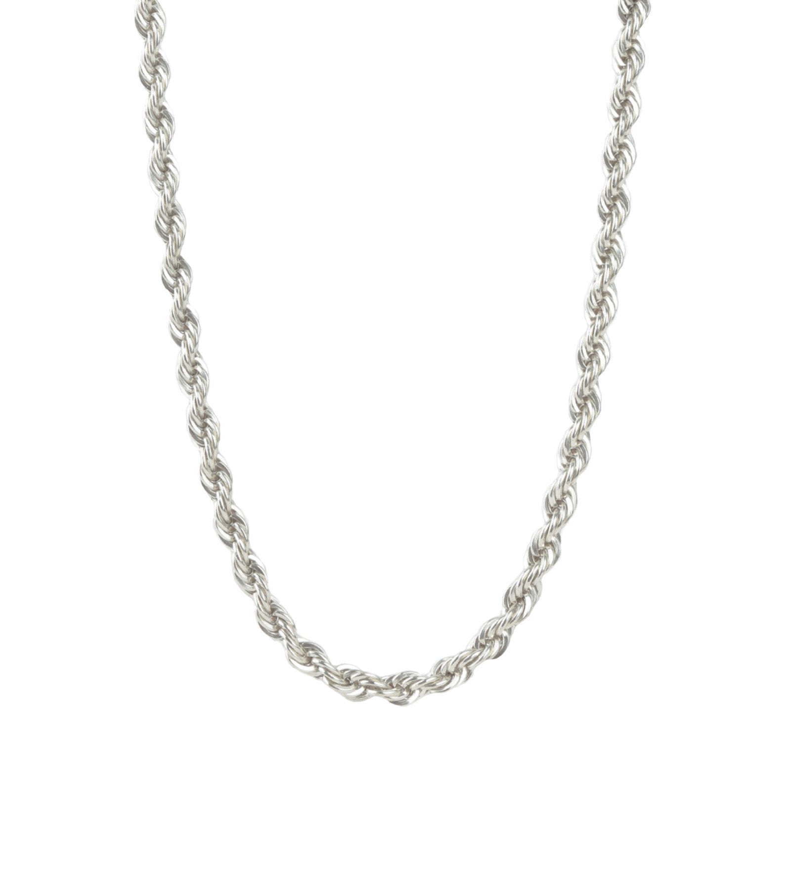 French Rope Chain Necklace | 5mm Sterling Silver