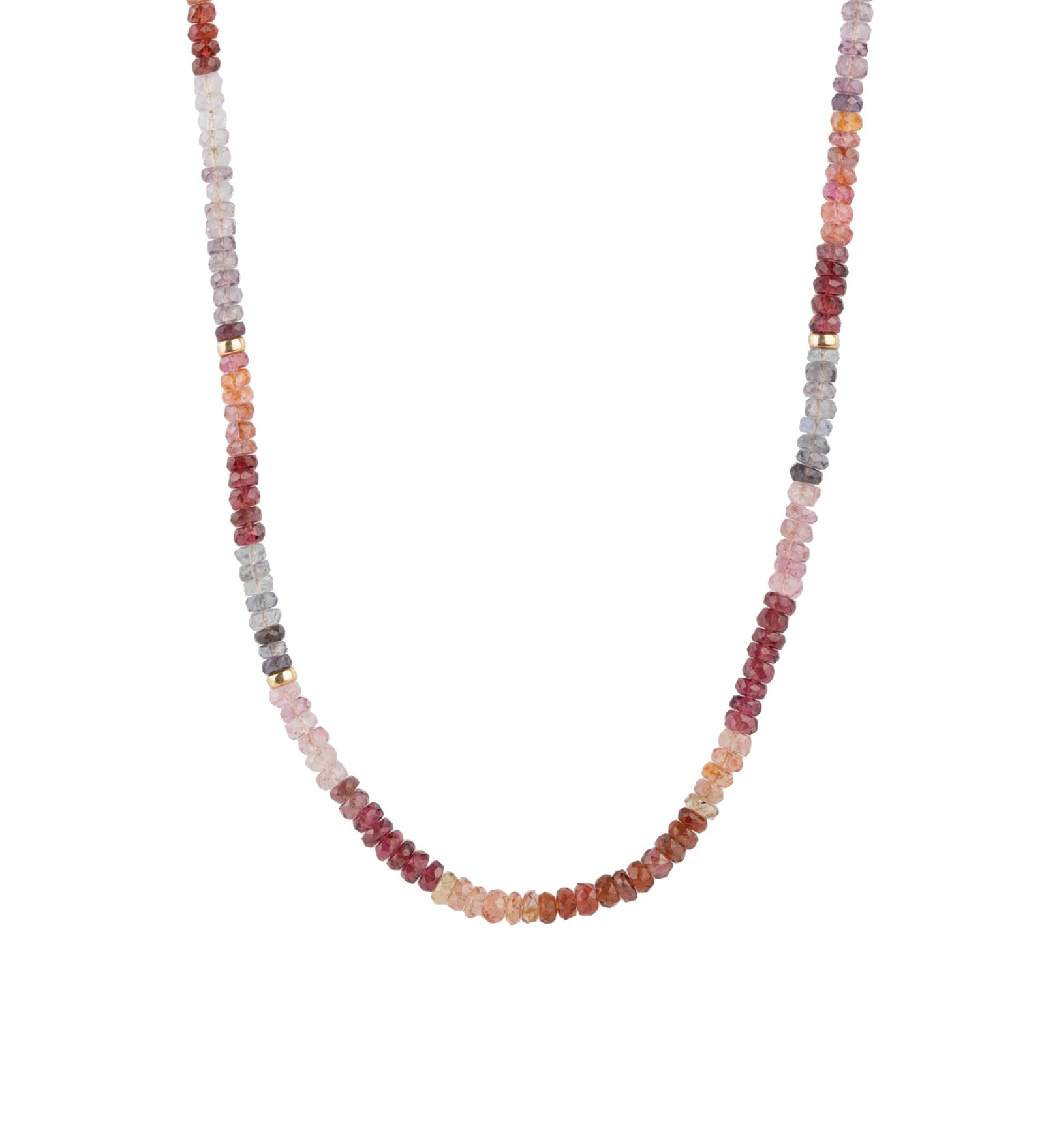 Gem Jar-Mixed Stone Nugget Necklace | 3mm-Necklaces-14k Gold Filled, Multi Spinel-Blue Ruby Jewellery-Vancouver Canada