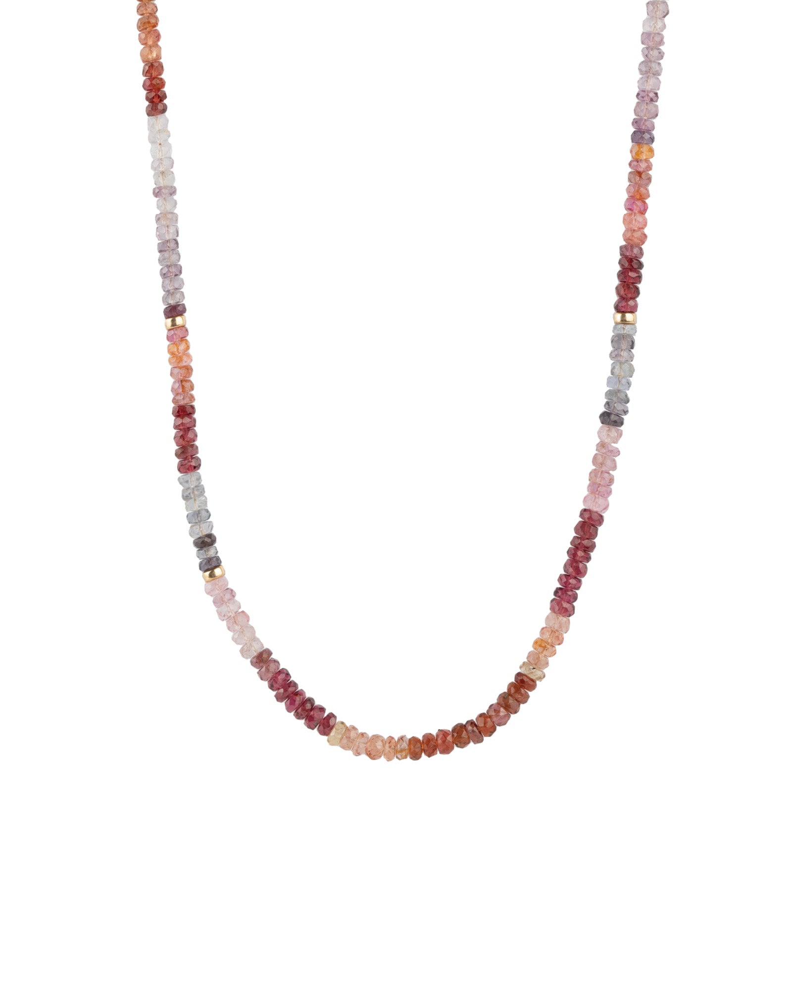 Gem Jar-Mixed Stone Nugget Necklace | 3mm-Necklaces-14k Gold Filled, Multi Spinel-Blue Ruby Jewellery-Vancouver Canada