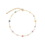 Gem Jar-Mixed Stone Station Anklet-Anklets-14k Gold Filled, Multi-Blue Ruby Jewellery-Vancouver Canada