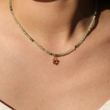 Gem Jar-Green Tourmaline Stone Charm Necklace-Necklaces-Blue Ruby Jewellery-Vancouver Canada