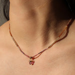 Gem Jar-Mixed Spinel + Garnet Stone Charm Necklace-Necklaces-Blue Ruby Jewellery-Vancouver Canada