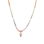 Gem Jar-Mixed Spinel + Garnet Stone Charm Necklace-Necklaces-14k Yellow Gold, Spinel, Garnet, Amethyst-Blue Ruby Jewellery-Vancouver Canada