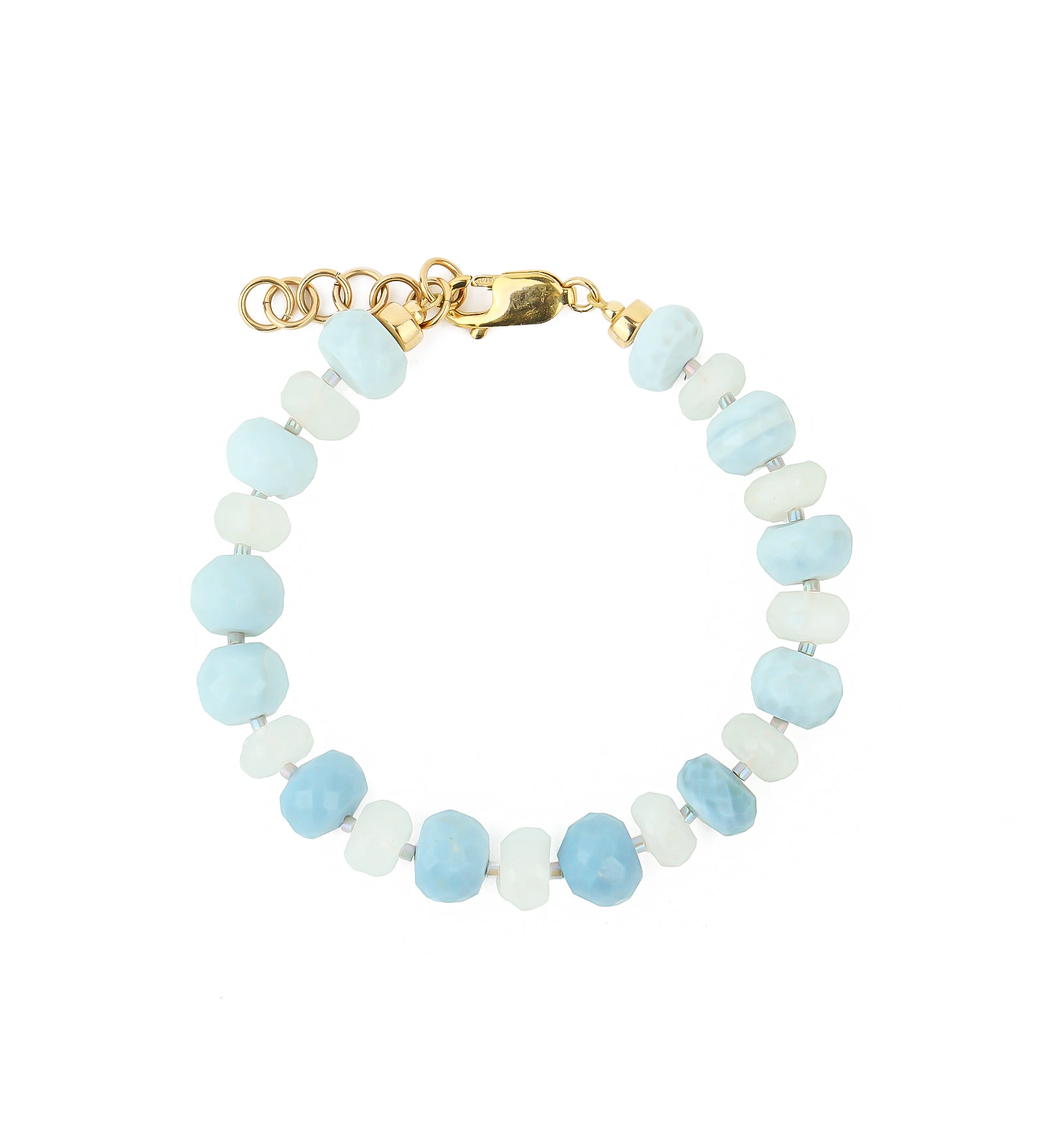 Gem Jar-Mixed Stone Miyuki Bracelet | 9mm-Bracelets-14k Gold Filled, Denim Opal-Blue Ruby Jewellery-Vancouver Canada