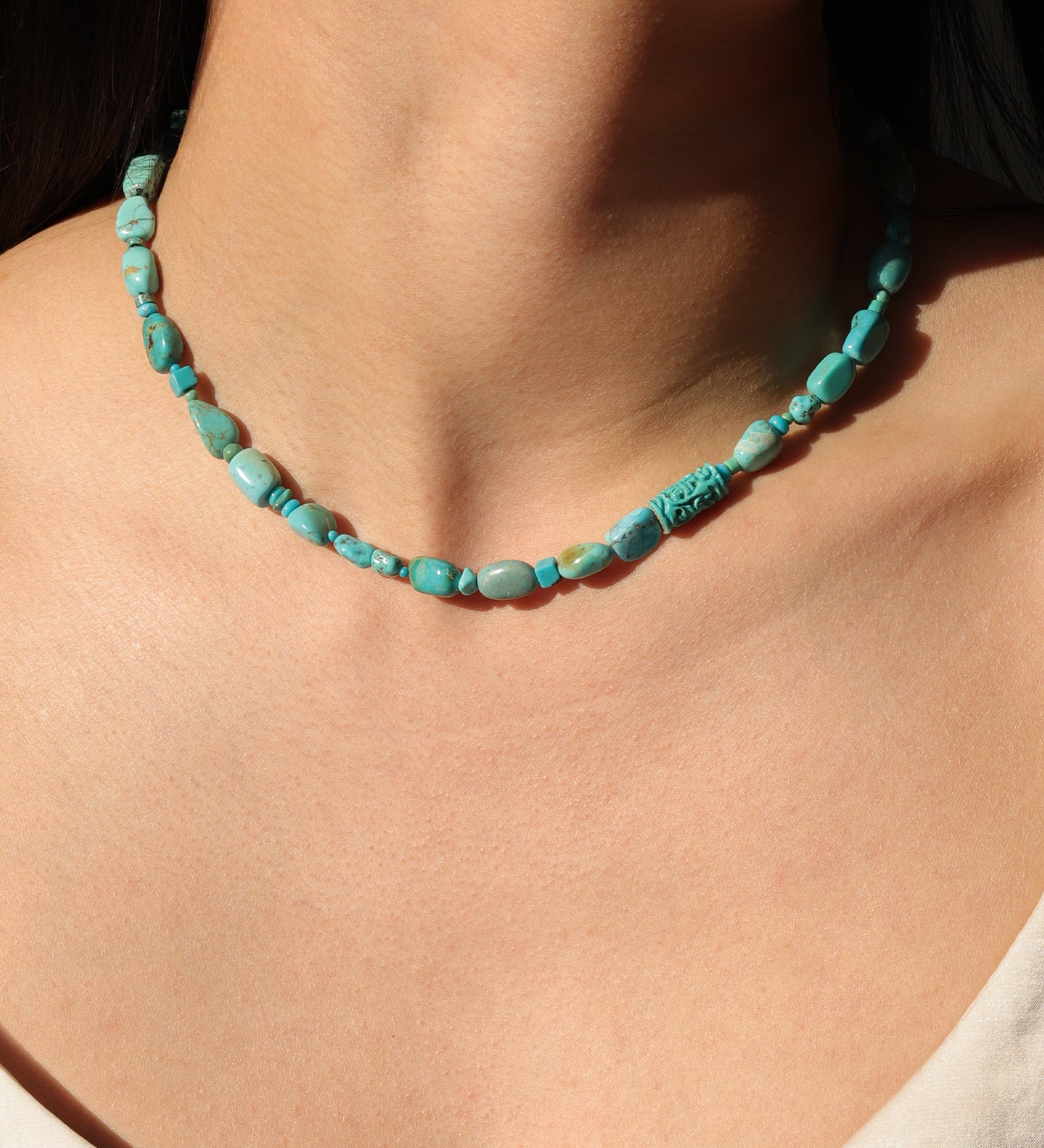 Gem Jar-Mixed Shape Turquoise Necklace-Necklaces-Blue Ruby Jewellery-Vancouver Canada