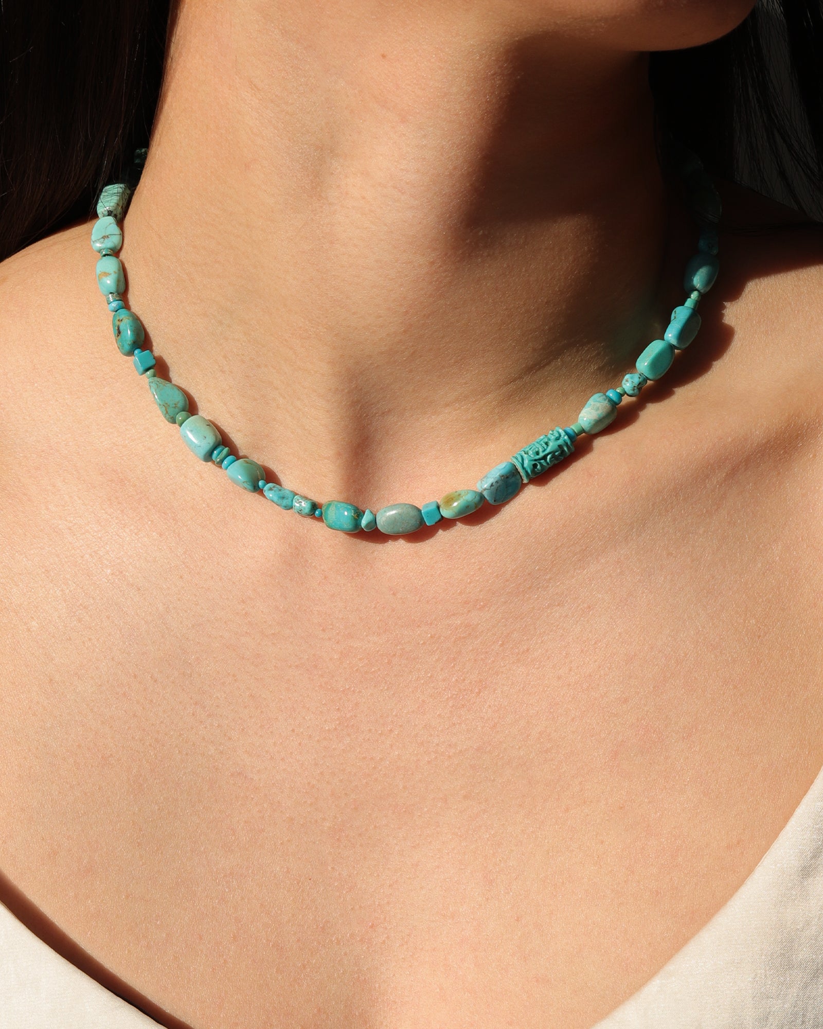 Gem Jar-Mixed Shape Turquoise Necklace-Necklaces-Blue Ruby Jewellery-Vancouver Canada