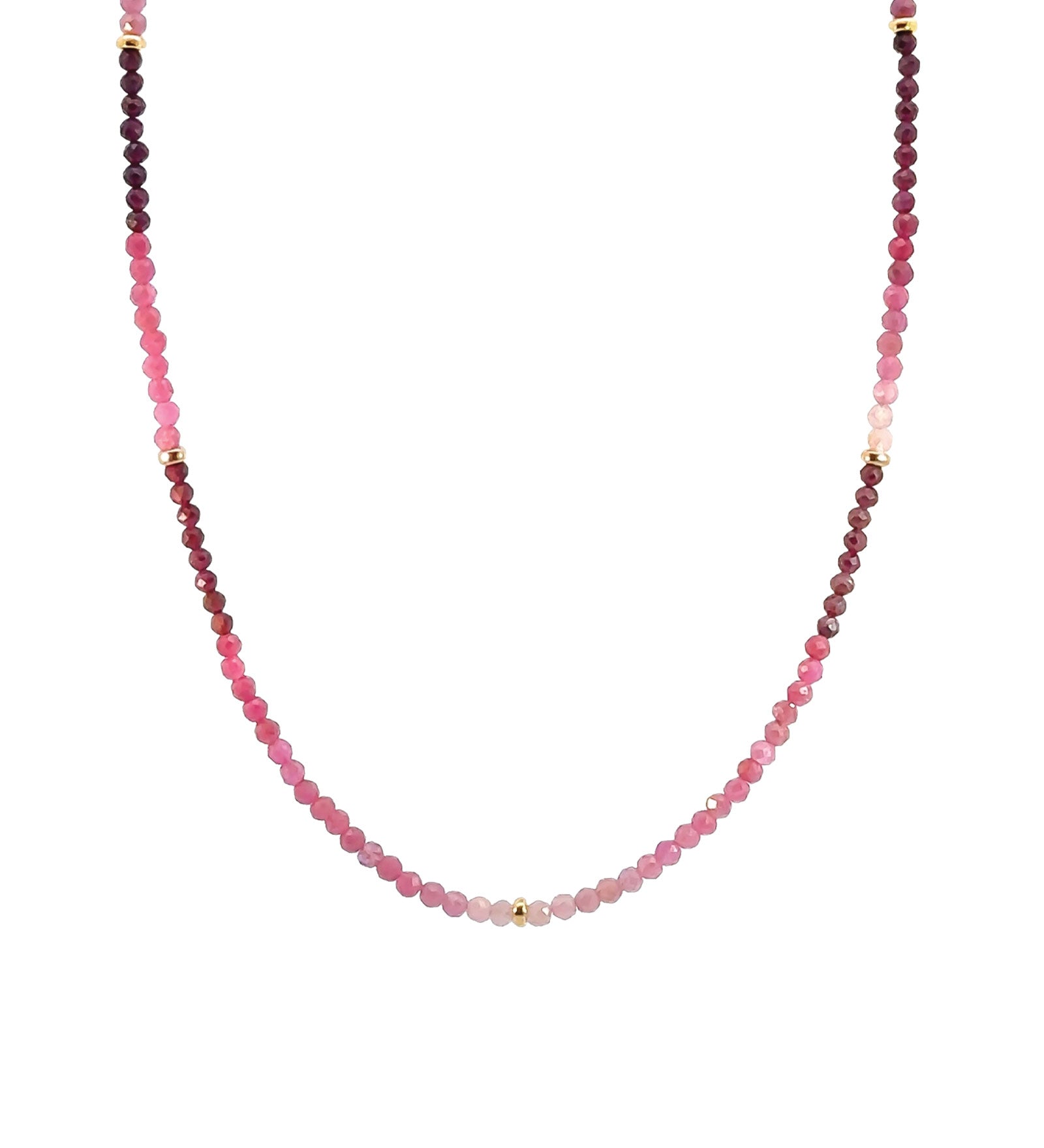 Gem Jar-Ruby Five Rondelle Necklace | 3mm-Necklaces-14k Gold Filled, Ruby-Blue Ruby Jewellery-Vancouver Canada