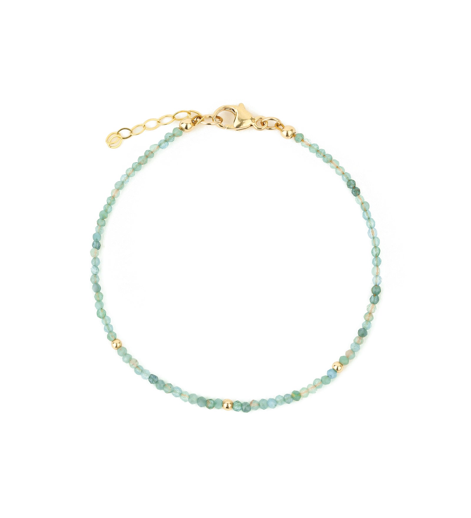 Gem Jar-Apatite Beaded Bracelet | 2mm-Bracelets-14k Gold Filled, Apatite-Blue Ruby Jewellery-Vancouver Canada