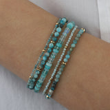 Mixed Stone Bracelet | 4mm 14k Gold Filled, Apatite