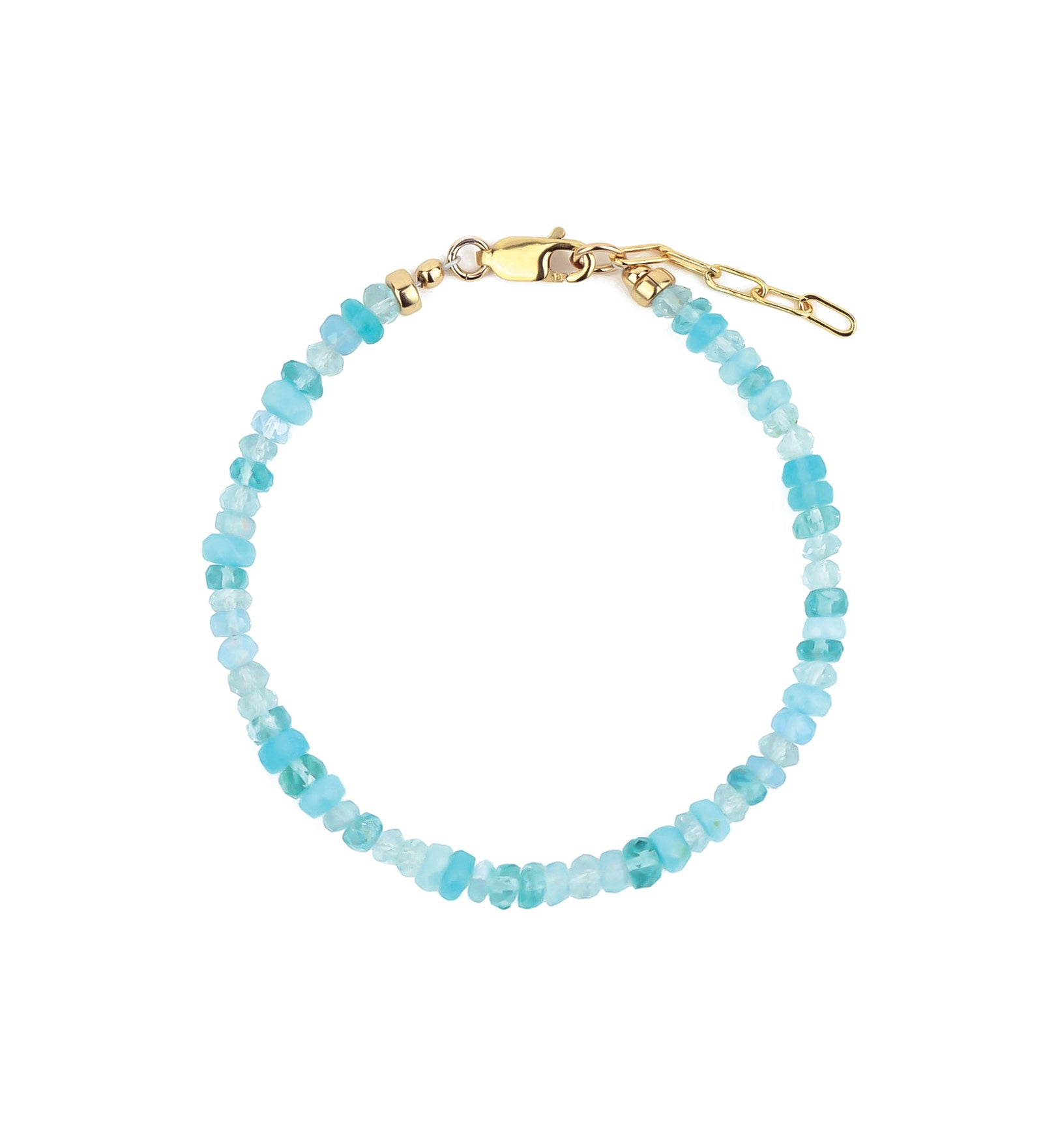 Gem Jar-Blue Mix Stone Bracelet | 4mm-Bracelets-14k Gold Filled, Apatite, Blue Topaz, Blue Opal-Blue Ruby Jewellery-Vancouver Canada