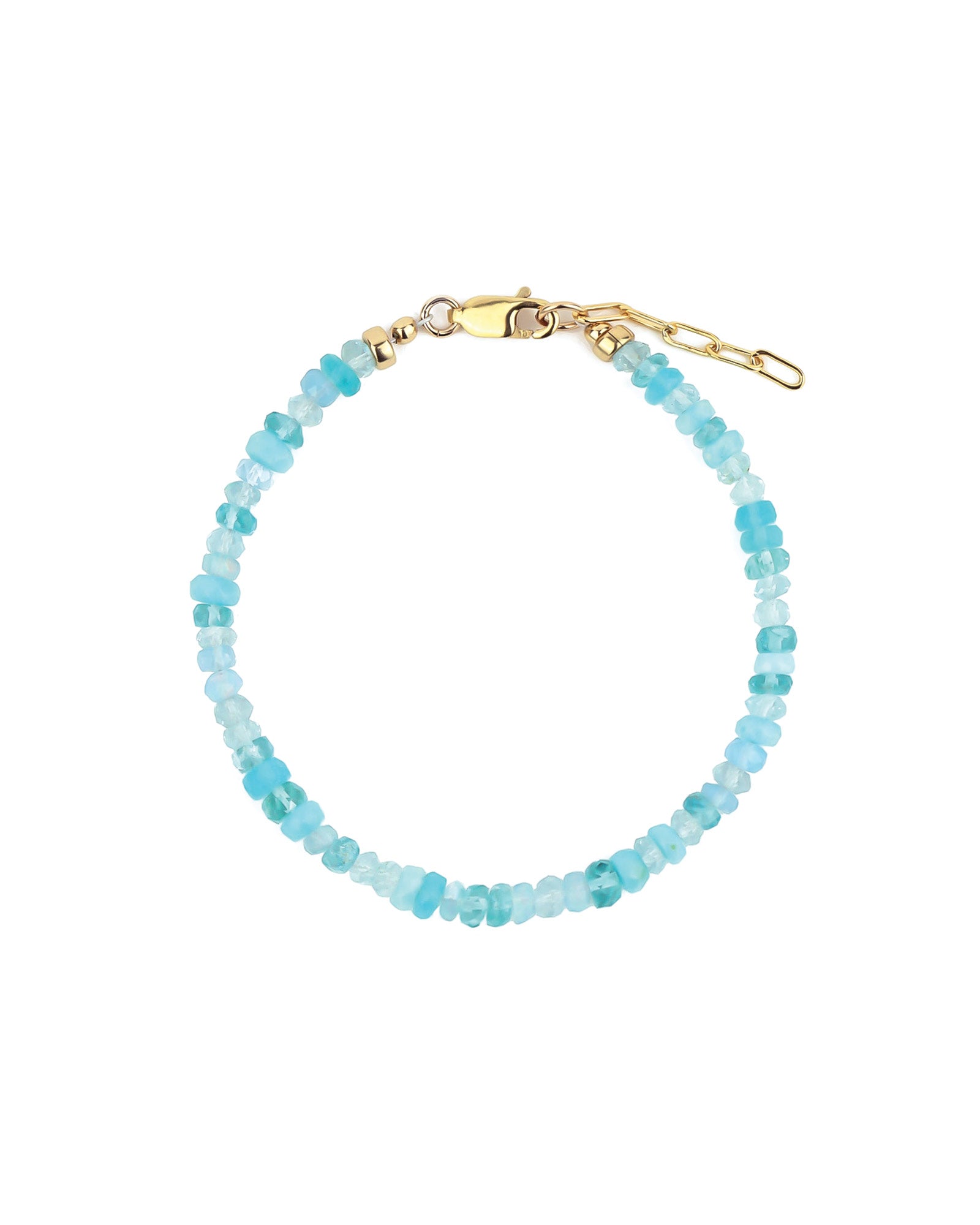 Gem Jar-Blue Mix Stone Bracelet | 4mm-Bracelets-14k Gold Filled, Apatite, Blue Topaz, Blue Opal-Blue Ruby Jewellery-Vancouver Canada