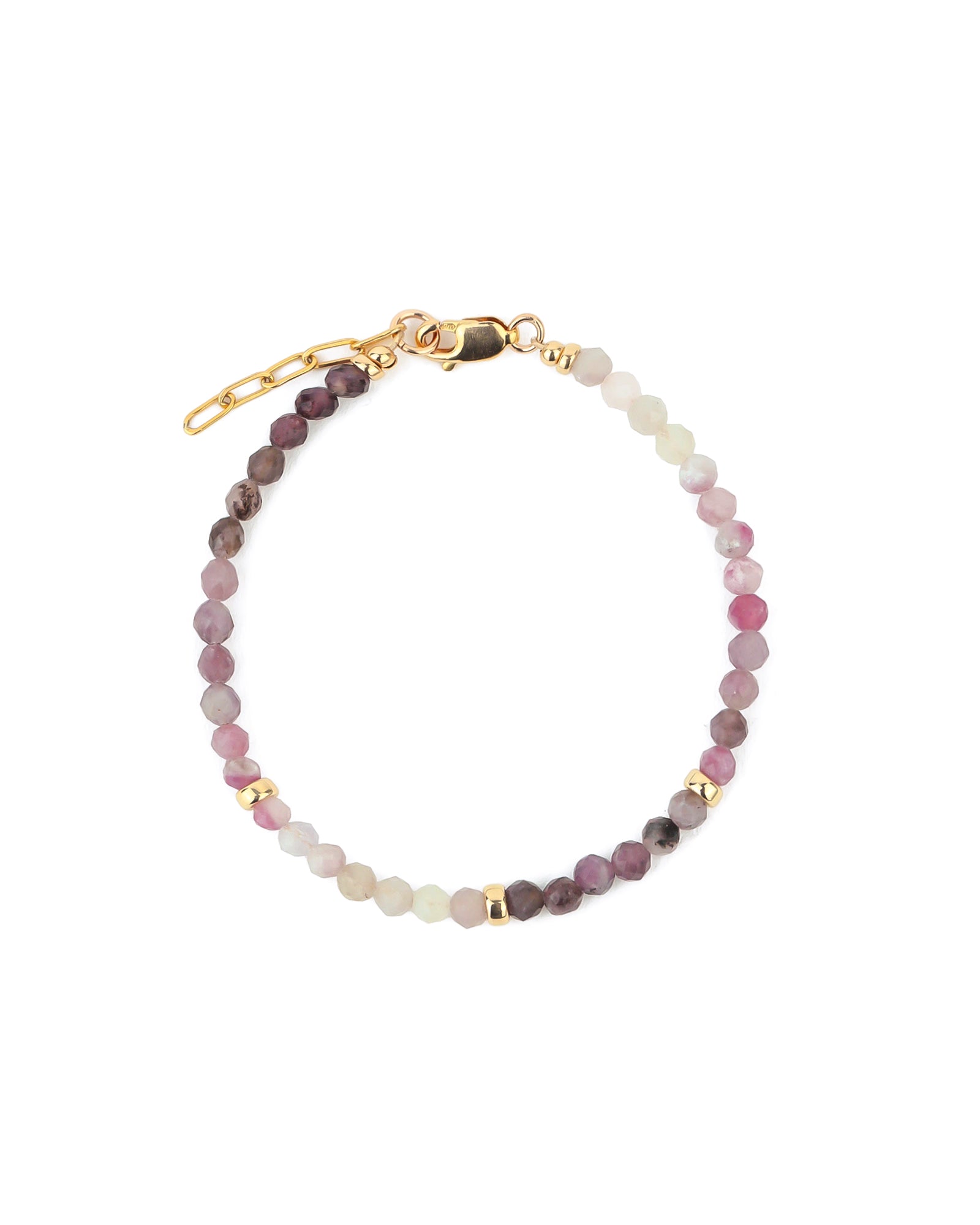 Gem Jar-Mixed Stone Three Rondelle Bracelet | 4mm-Bracelets-14k Gold Filled, Amethyst-Blue Ruby Jewellery-Vancouver Canada