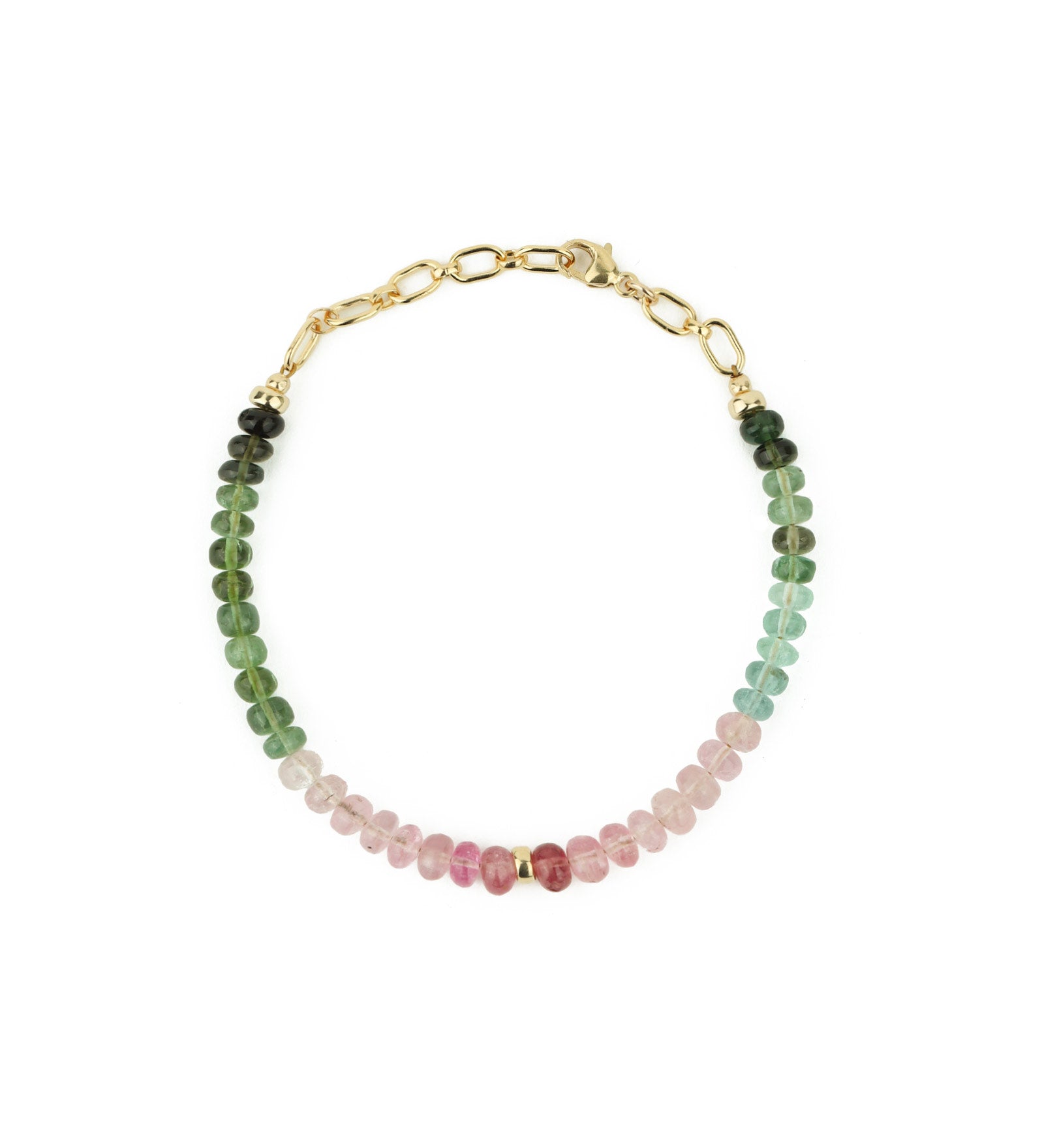 Mixed Tourmaline Bracelet | 5mm 14k Gold Filled, Tourmaline