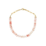 Pink Opal Heishi Miyuki Bracelet | 6.5mm 14k Gold Filled, Pink Opal