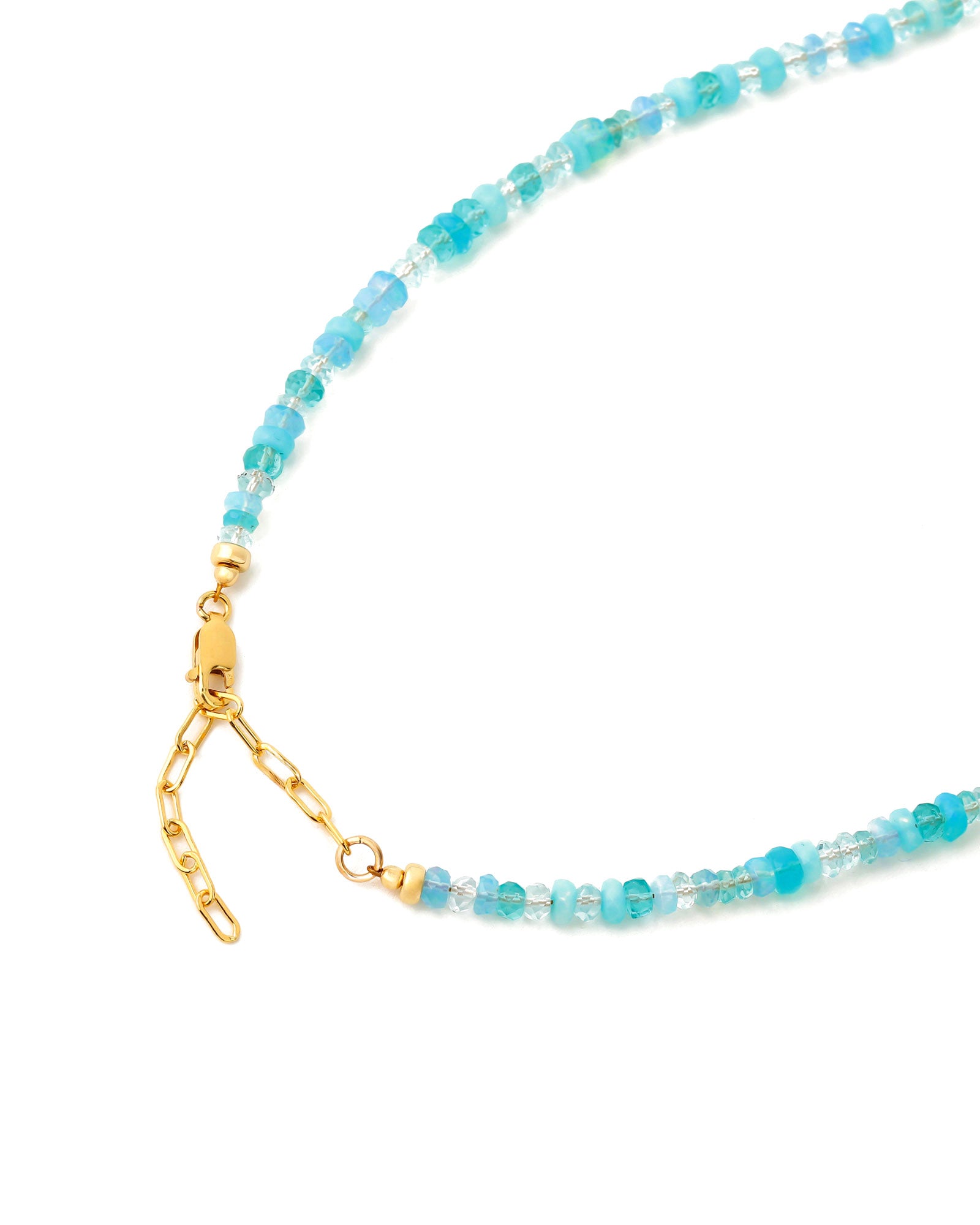 Blue Mix Stone Necklace | 4mm 14k Gold Filled, Apatite