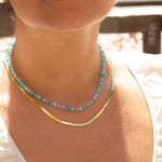 Gem Jar-Blue Mix Stone Necklace | 4mm-Necklaces-14k Gold Filled, Apatite-Blue Ruby Jewellery-Vancouver Canada