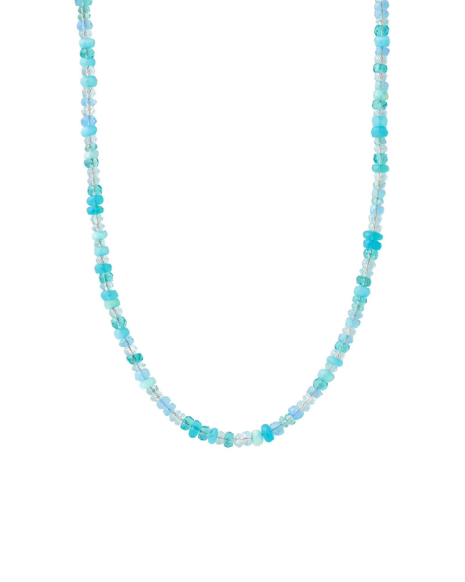 Blue Mix Stone Necklace | 4mm 14k Gold Filled, Apatite