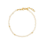 White Zircon Three Rondelle Bracelet | 3mm 14k Gold Filled, White Zircon