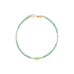 Green Mix Stone Bracelet | 2mm - 4mm 14k Gold Filled, Emerald, Green Apatite