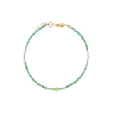 Green Mix Stone Bracelet | 2mm - 4mm 14k Gold Filled, Emerald, Green Apatite