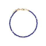 Gem Jar-Blue Mix Stone Bracelet | 3mm - 4mm-Bracelets-14k Gold Filled, Lapis, Iolite-Blue Ruby Jewellery-Vancouver Canada