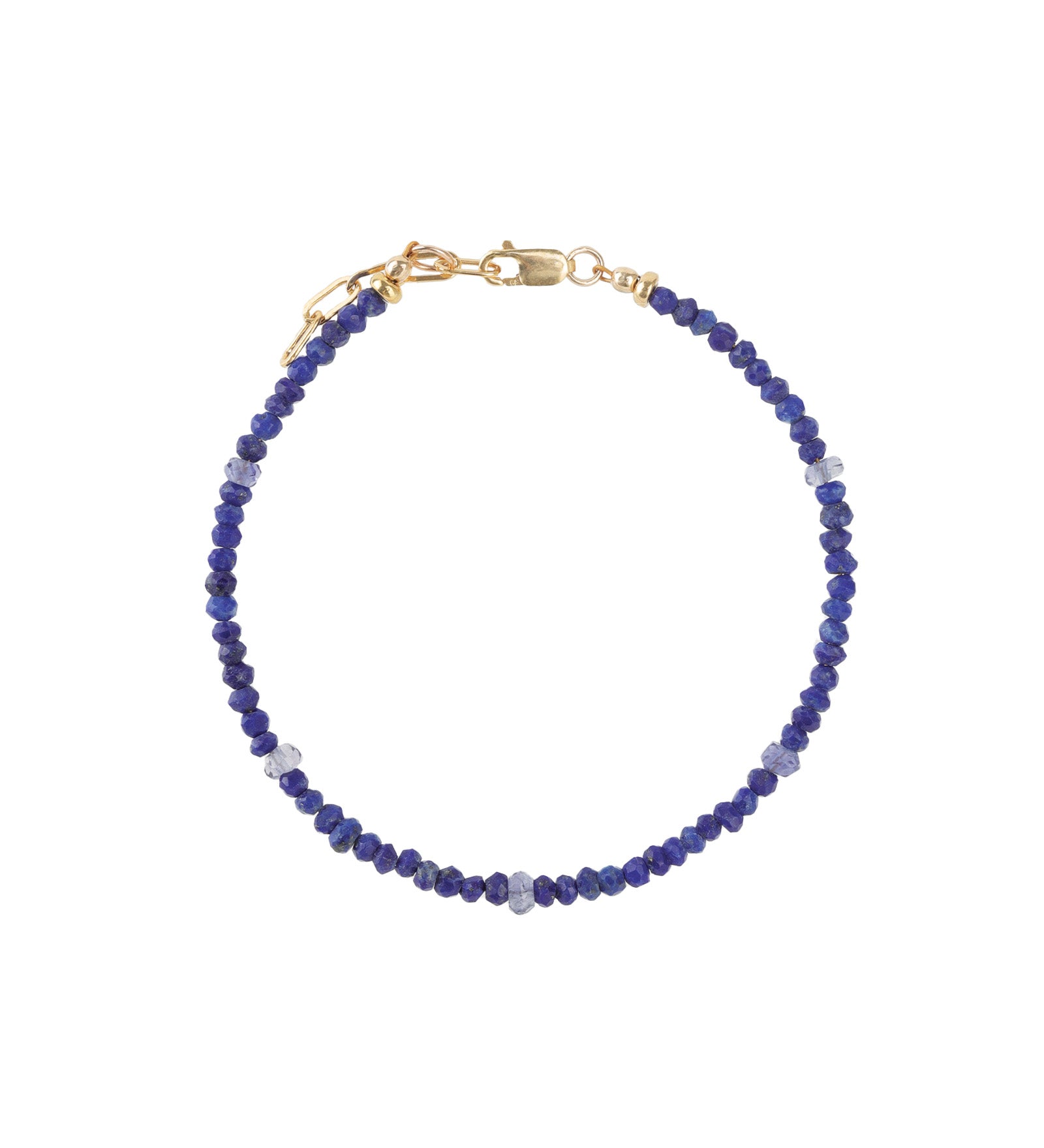 Gem Jar-Blue Mix Stone Bracelet | 3mm - 4mm-Bracelets-14k Gold Filled, Lapis, Iolite-Blue Ruby Jewellery-Vancouver Canada