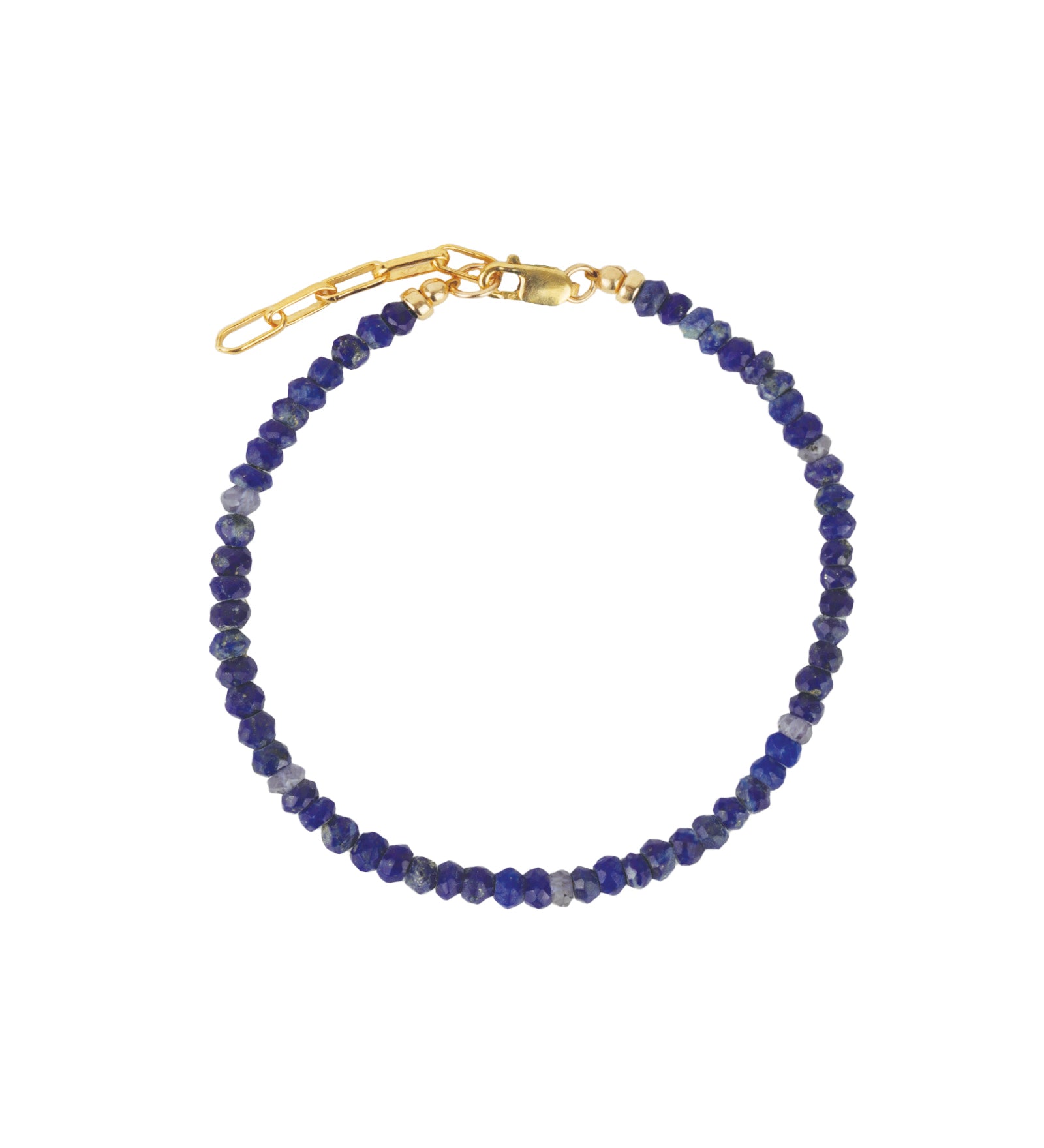 Gem Jar-Blue Mix Stone Bracelet | 3mm - 4mm-Bracelets-14k Gold Filled, Lapis, Iolite-Blue Ruby Jewellery-Vancouver Canada