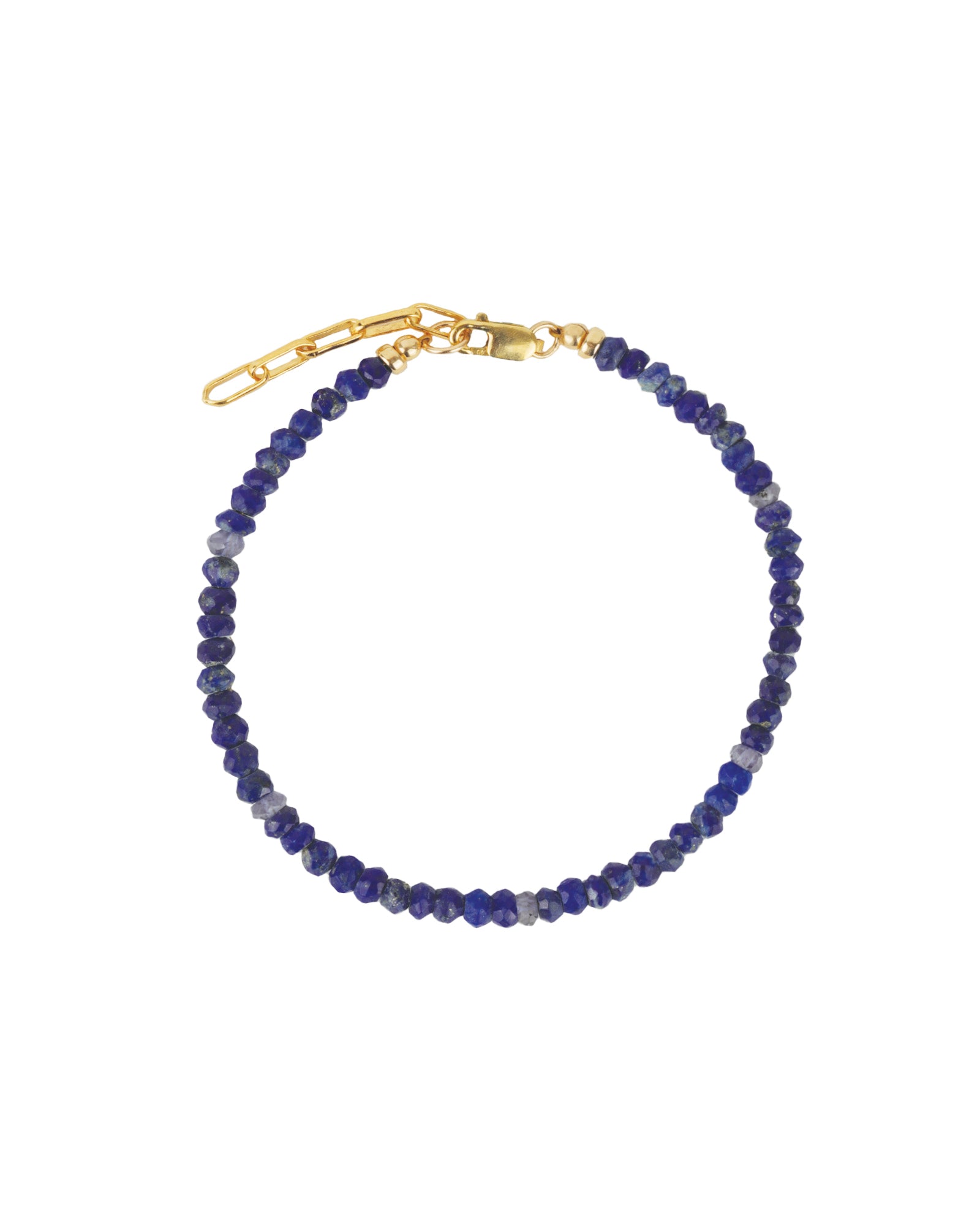 Gem Jar-Blue Mix Stone Bracelet | 3mm - 4mm-Bracelets-14k Gold Filled, Lapis, Iolite-Blue Ruby Jewellery-Vancouver Canada