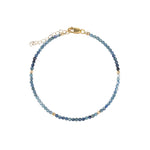 Gem Jar-Blue Sapphire Four Bead Bracelet | 2.5mm-Bracelets-14k Gold Filled, Blue Sapphire-Blue Ruby Jewellery-Vancouver Canada