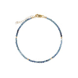 Gem Jar-Blue Sapphire Four Bead Bracelet | 2.5mm-Bracelets-14k Gold Filled, Blue Sapphire-Blue Ruby Jewellery-Vancouver Canada