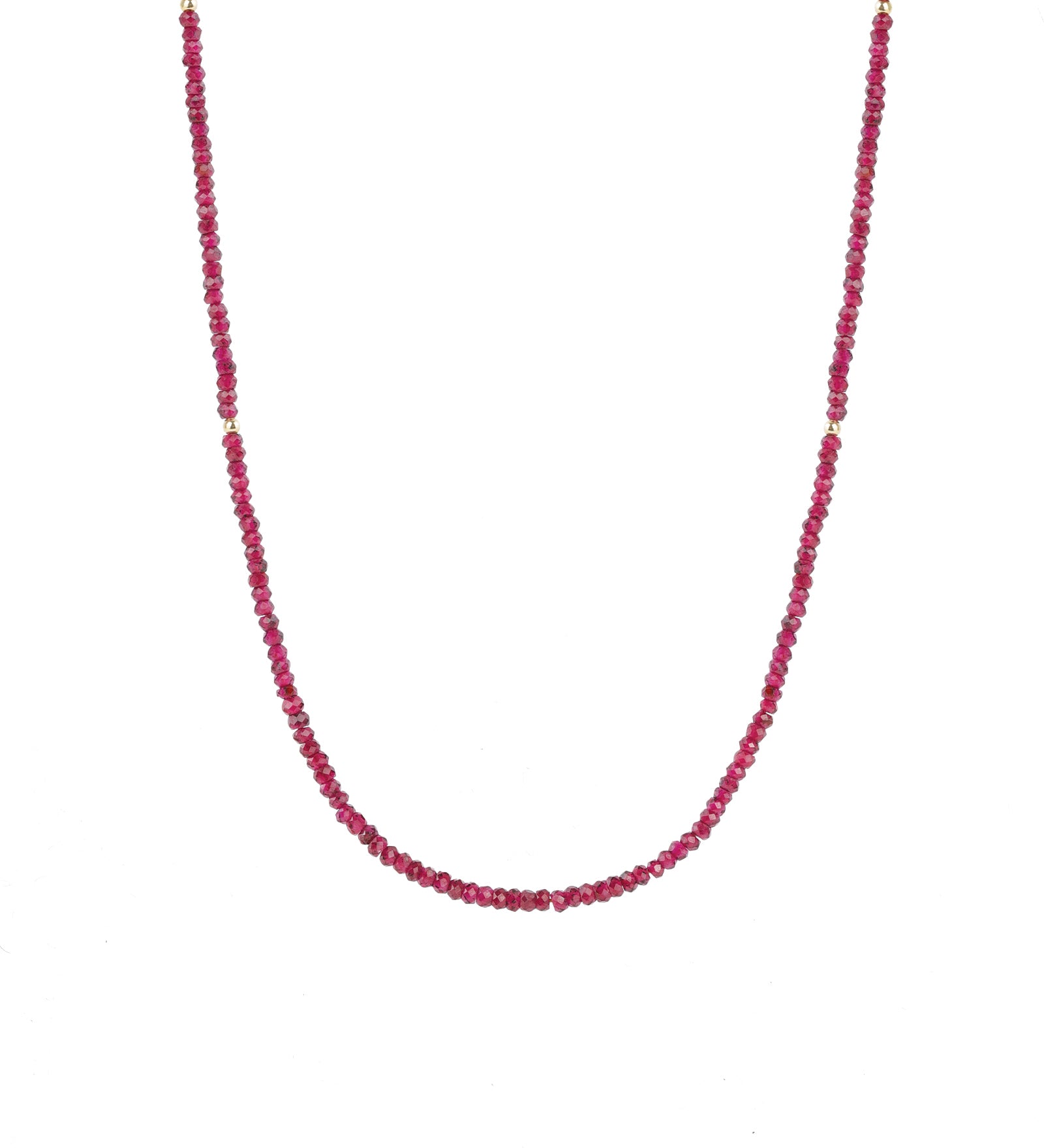 Garnet Necklace | 2.5mm 14k Gold Filled, Garnet