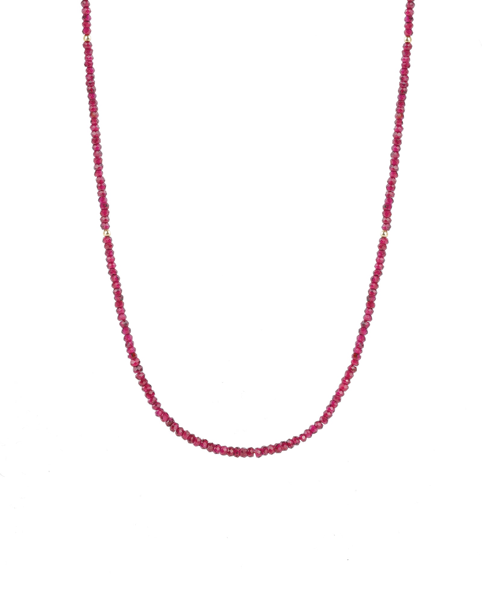 Garnet Necklace | 2.5mm 14k Gold Filled, Garnet