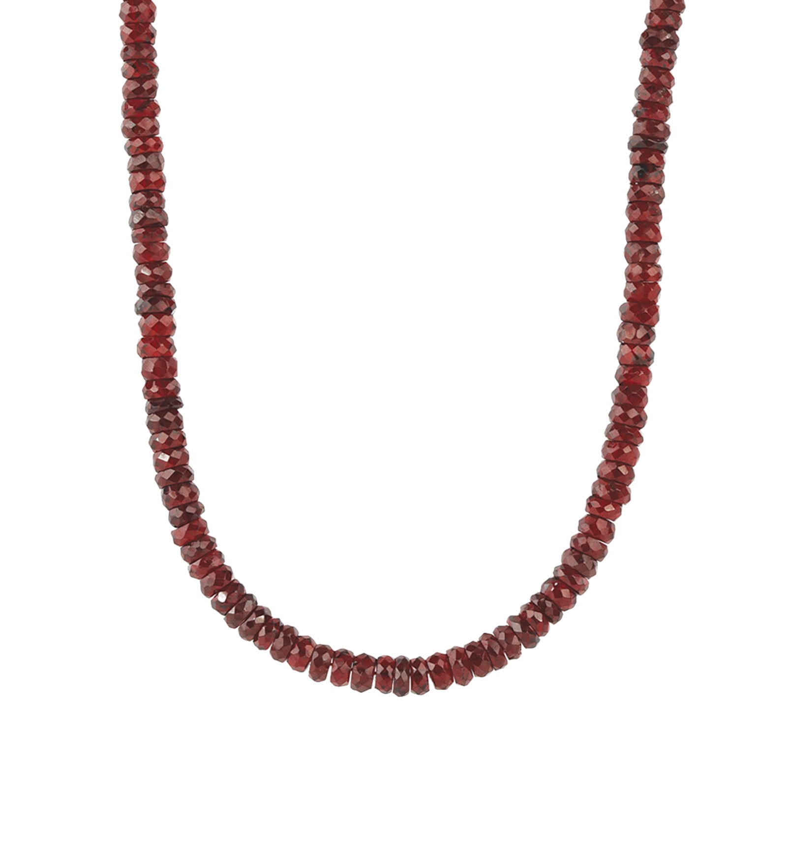 Gem Jar-Garnet Paperclip Necklace | 5mm-Necklaces-14k Gold Filled, Garnet-Blue Ruby Jewellery-Vancouver Canada