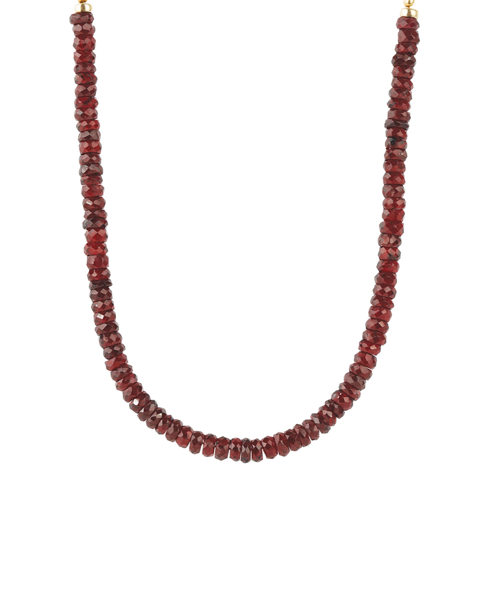 Gem Jar-Garnet Paperclip Necklace | 5mm-Necklaces-14k Gold Filled, Garnet-Blue Ruby Jewellery-Vancouver Canada