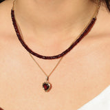 Gem Jar-Garnet Paperclip Necklace | 5mm-Necklaces-Blue Ruby Jewellery-Vancouver Canada