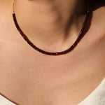 Gem Jar-Garnet Paperclip Necklace | 5mm-Necklaces-Blue Ruby Jewellery-Vancouver Canada