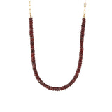 Gem Jar-Garnet Paperclip Necklace | 5mm-Necklaces-Blue Ruby Jewellery-Vancouver Canada