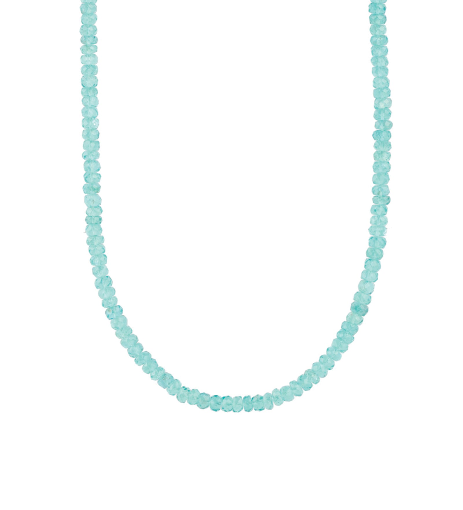 Gem Jar-Apatite Paperclip Necklace | 4mm-Necklaces-14k Gold Filled, Apatite-Blue Ruby Jewellery-Vancouver Canada