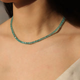 Gem Jar-Apatite Paperclip Necklace | 4mm-Necklaces-Blue Ruby Jewellery-Vancouver Canada